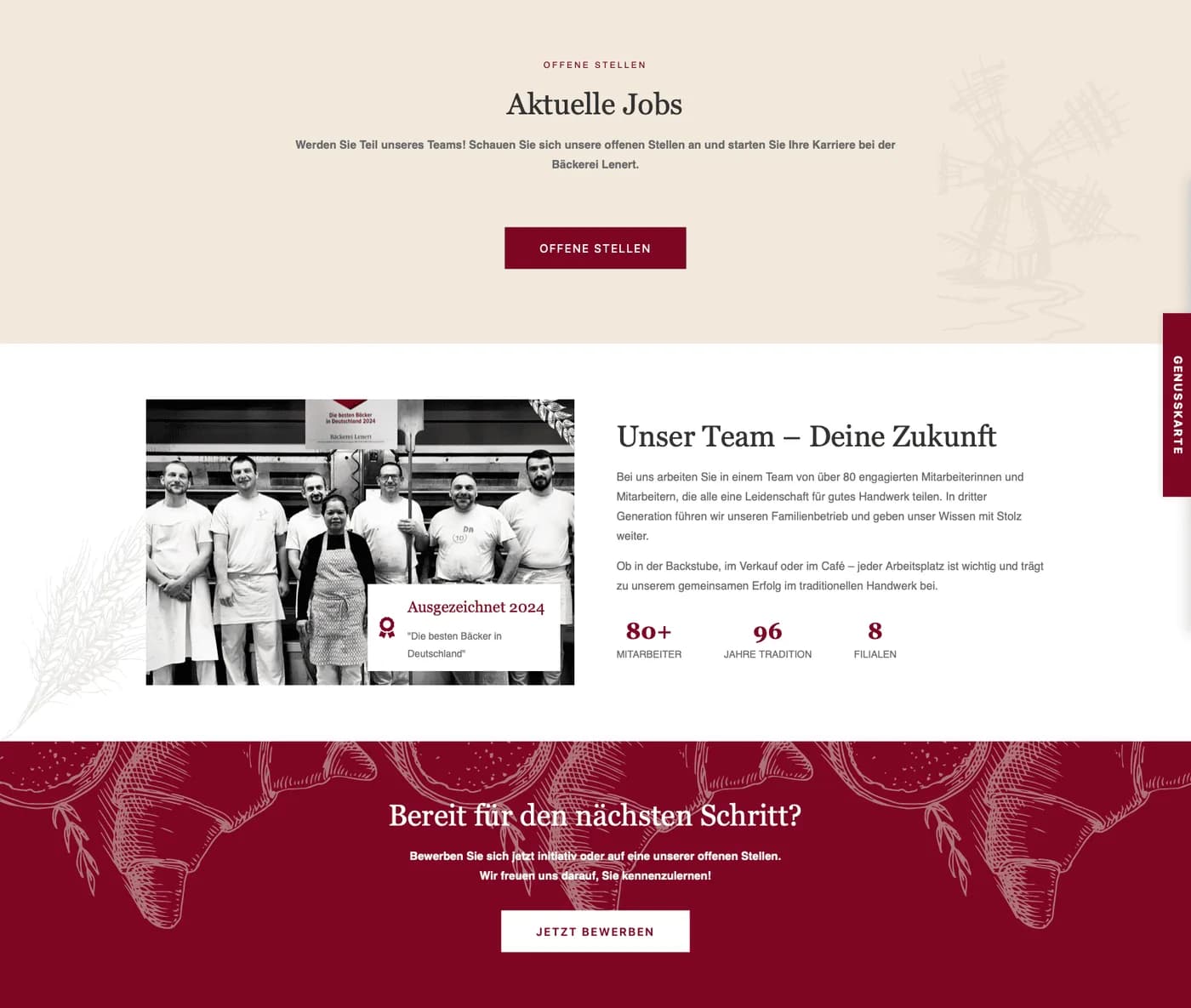 Ansicht 3 der Website von Bäckerei Lenert GmbH