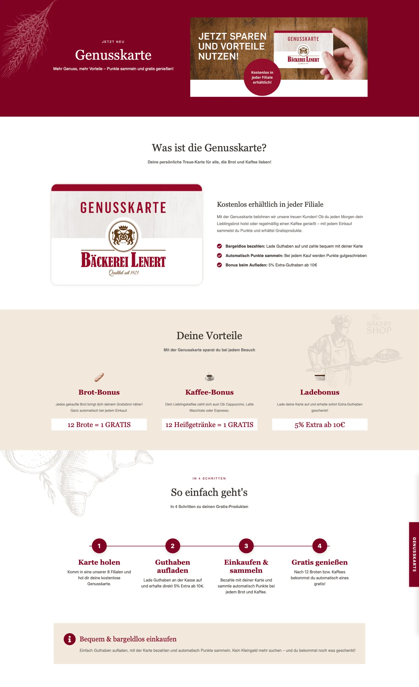 Ansicht 4 der Website von Bäckerei Lenert GmbH