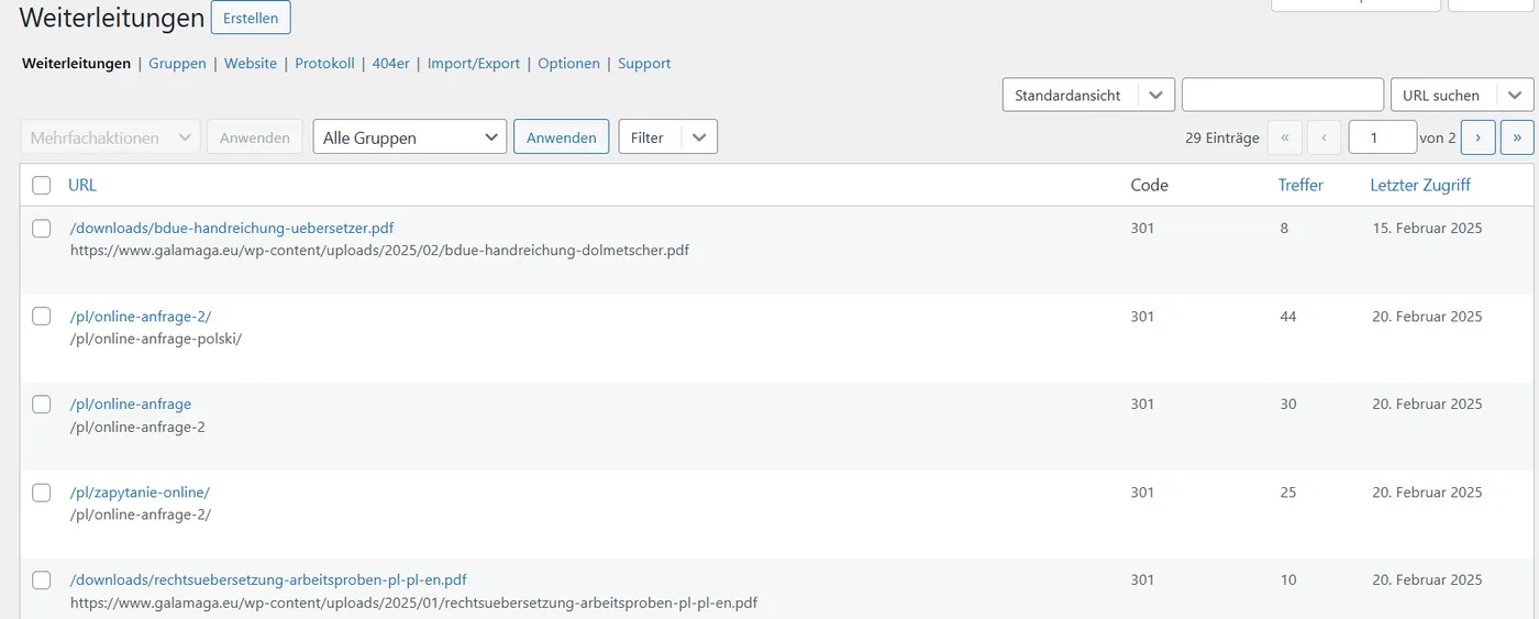 SEO-Schutz durch 301-Redirects & fehlerfreie Verlinkung