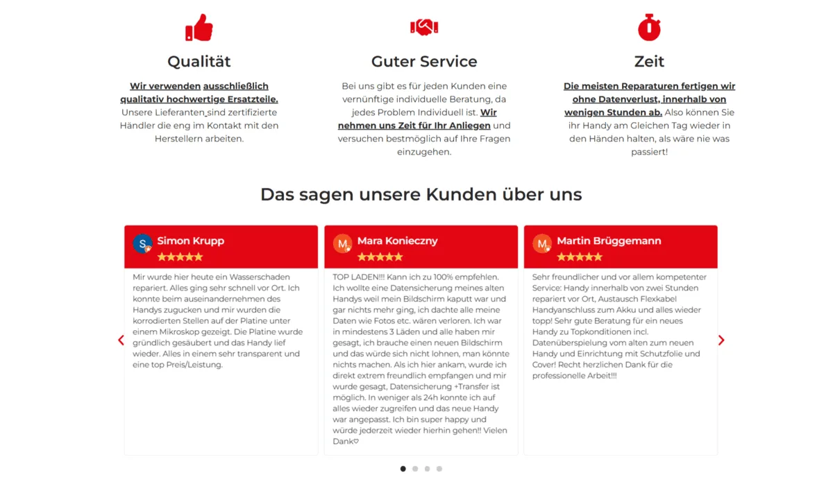 Ansicht 5 der Website von Phone Ambulanz