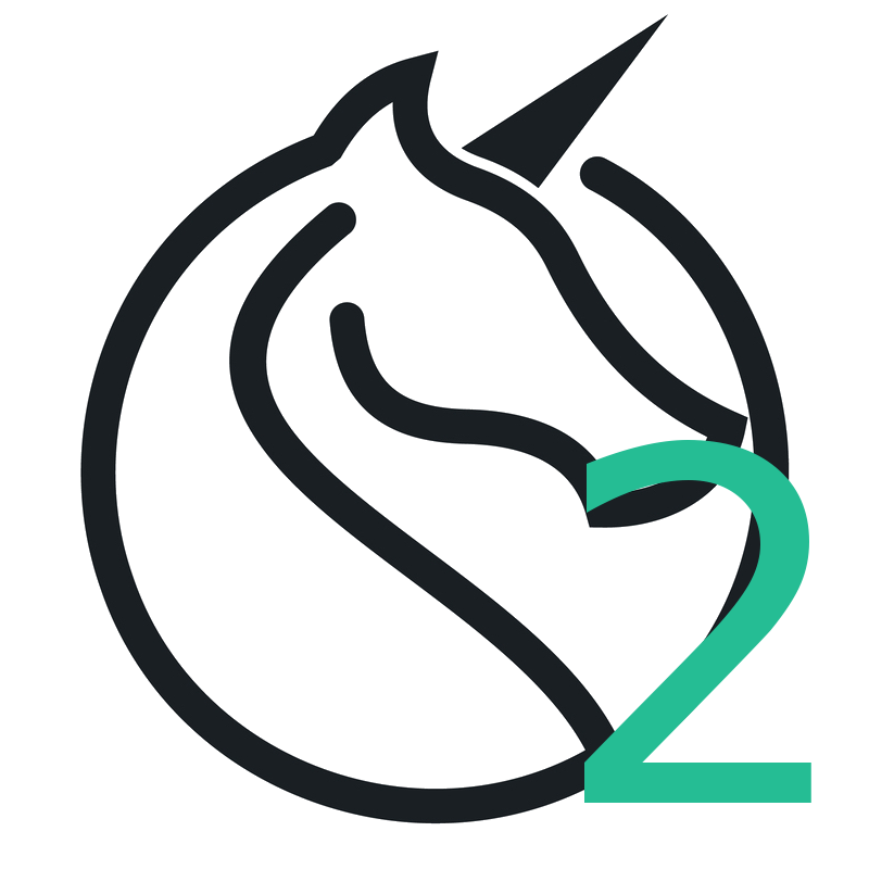 Zweites Unicorn-Factory-Logo von 2020: Einhornkopf im Kreis